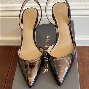 Ann Taylor Tortoiseshell Slingback Heels size 10